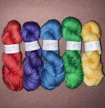 Primary Daze * DK Treat Pack - 5 minis / 20g each - 100% Merino - Image 3