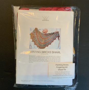 Painting Bricks Shawl Kit by West Knits - Fingering Weight