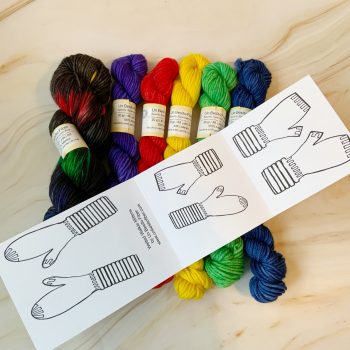 UBF Mitten Kit - w/ Black Multi Base & Ravelry Download Code - Image 3