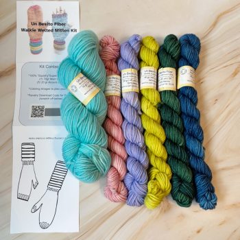 UBF Mitten Kit - w/ Aqua Base & Ravelry Download Code - Image 2