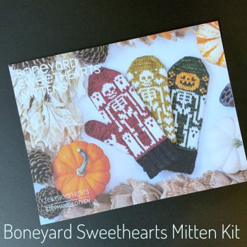 Boneyard Sweethearts Mittens Kit by Tellybean Kits - DK - w/Ravelry Download Code